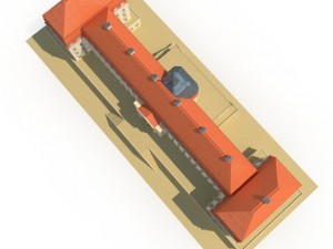 hotel low poly Modelo 3D