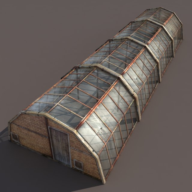 green house low poly Model 3D .c4d .max .obj .3ds .fbx .stl .blend 