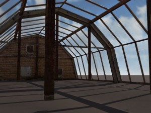 green house low poly Model 3D