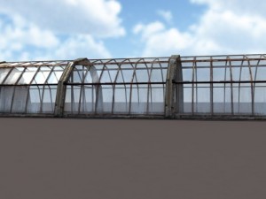 green house low poly Model 3D