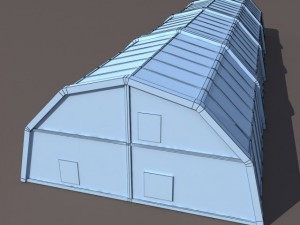 green house low poly Model 3D