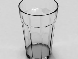 verre low poly 3d avec turbosmooth Modèle 3D