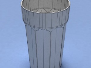 glass low poly 3d with turbosmooth 3D-Modell