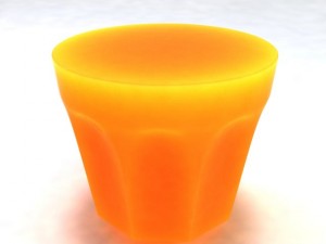 glass with orange juice 3D Model