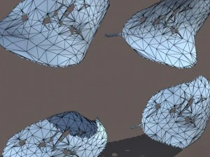 autumn fall leafs pack low poly 3D Model