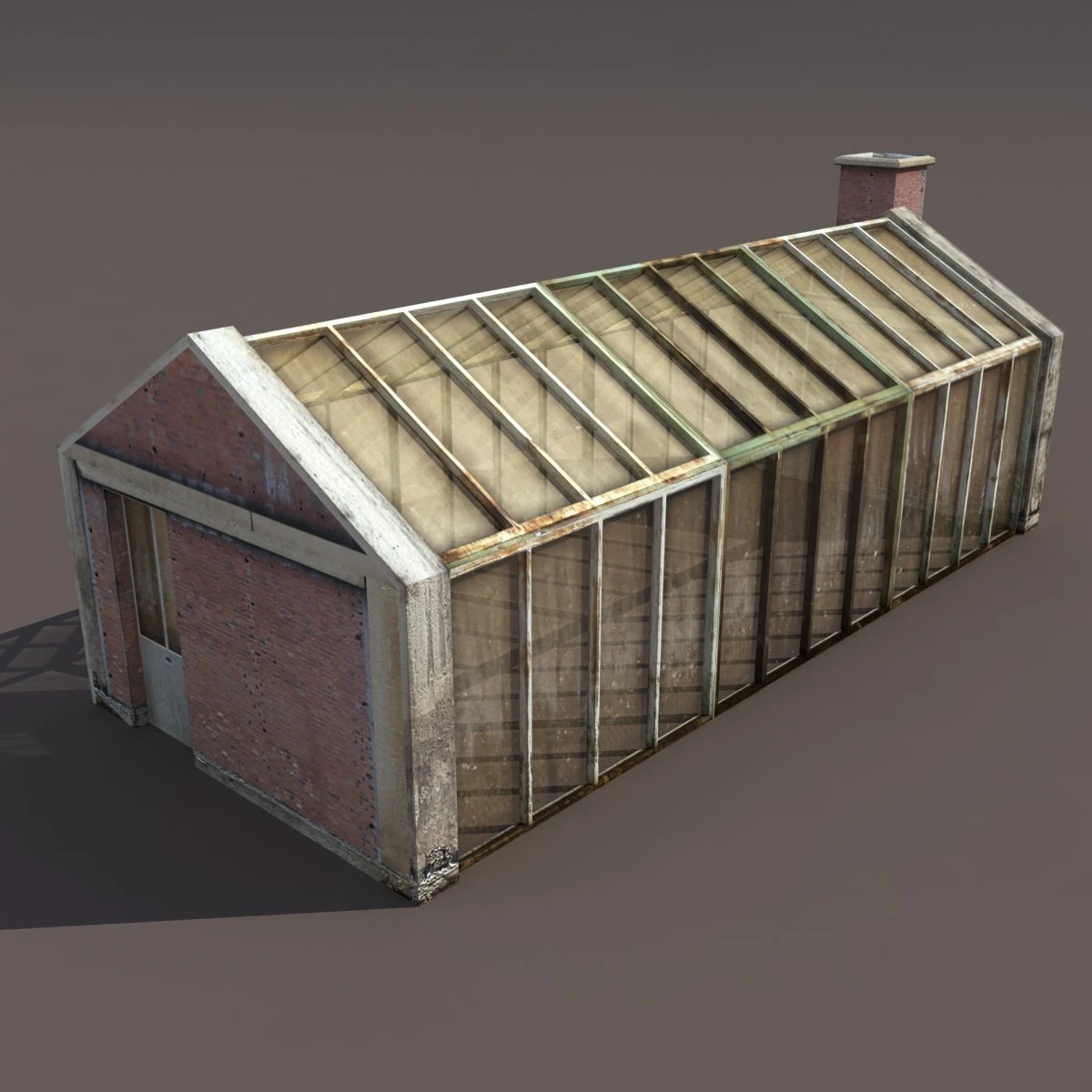 greenhouse skylight windows low poly 3D Model .c4d .max .obj .3ds .fbx .stl .blend