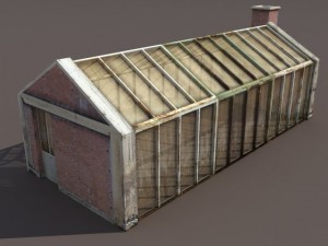 greenhouse skylight windows low poly 3Dモデル