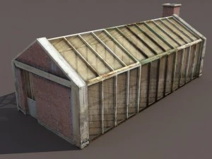 温室の天窓の窓の低ポリ 3Dモデル