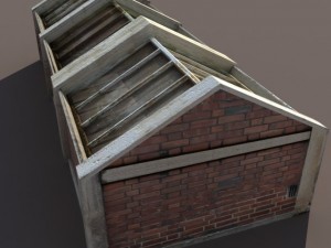 greenhouse skylight windows low poly Modello 3D