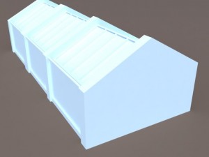 greenhouse skylight windows low poly Modello 3D