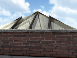 greenhouse skylight windows low poly Modello 3D