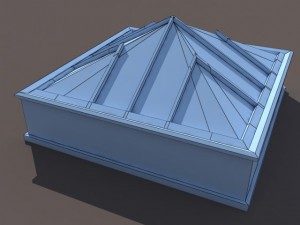 greenhouse skylight windows low poly Modello 3D
