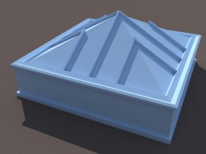 greenhouse skylight windows low poly Modello 3D