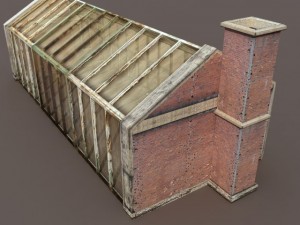 greenhouse skylight windows low poly Modello 3D