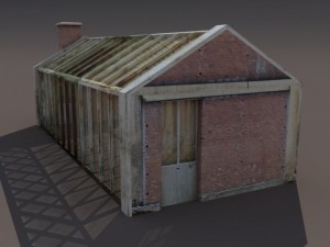 greenhouse skylight windows low poly Modello 3D