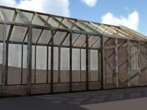 greenhouse skylight windows low poly Modello 3D