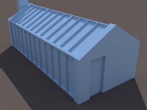 greenhouse skylight windows low poly Modello 3D