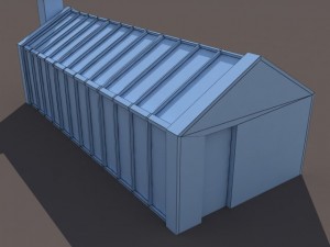 greenhouse skylight windows low poly Modello 3D