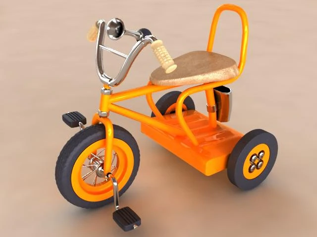 little bicycle 3D Model .c4d .max .obj .3ds .fbx .stl .blend