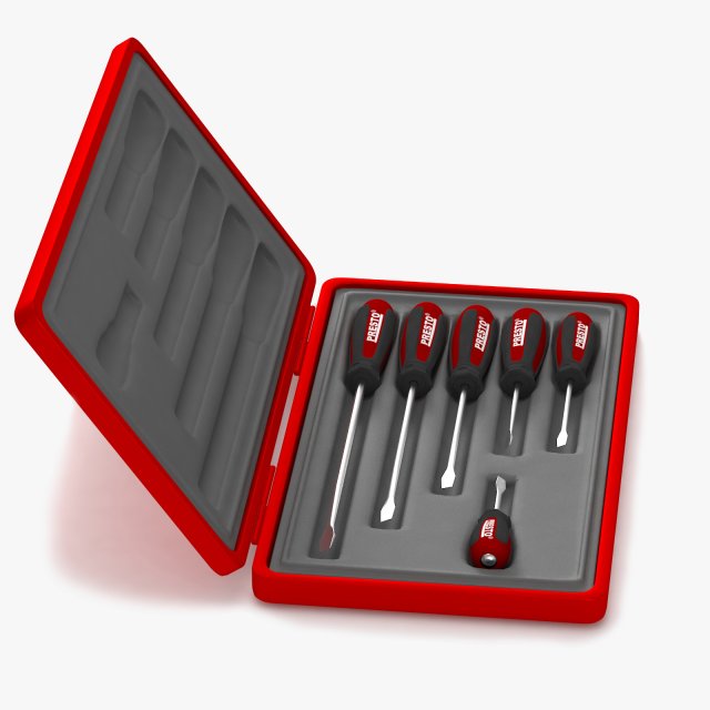 screwdriver box Model 3D .c4d .max .obj .3ds .fbx .stl .blend 
