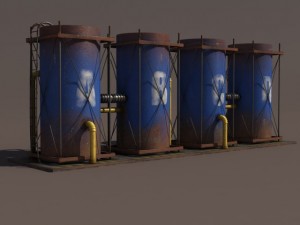 old tanks factory 3Dモデル