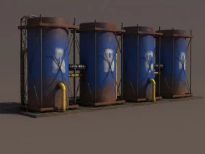 vecchia fabbrica di carri armati Modello 3D