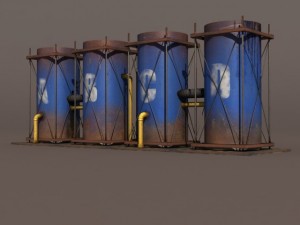 old tanks factory 3D Model