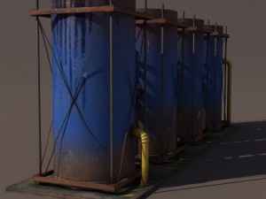 old tanks factory 3D Model