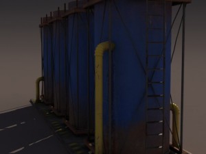 old tanks factory 3D Model