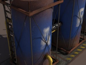old tanks factory 3D Model