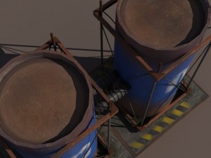 old tanks factory 3D Model