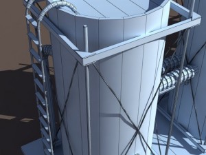 old tanks factory 3D Model
