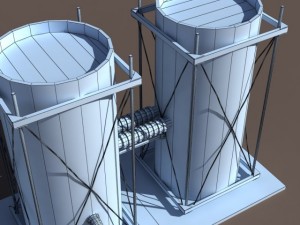 old tanks factory 3D Model