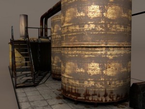 factory tanks Model 3D