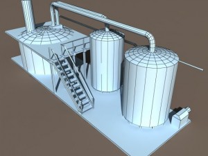 factory tanks Model 3D