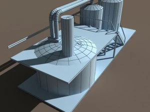 factory tanks 3D Model