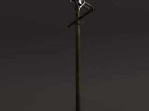 Telefonmast Low Poly 3D Modell