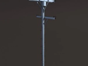 Telefonmast Low Poly 3D Modell