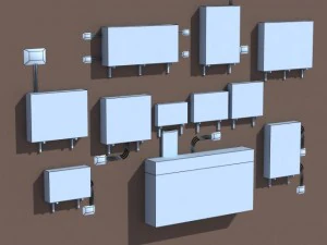 air conditioning pack low poly 3d modle 3D Model