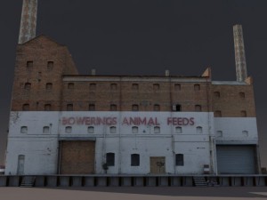 abandoned old factory low poly 3D Modell