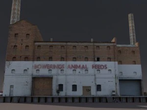 abandoned old factory low poly 3D Model