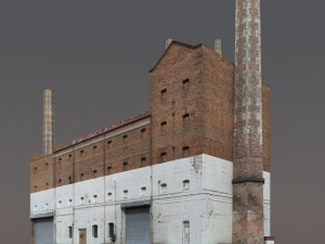 abandoned old factory low poly 3D Modell