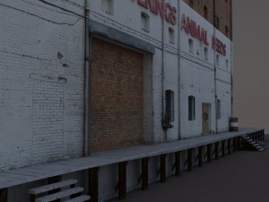 abandoned old factory low poly 3D Modell