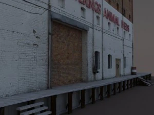 abandoned old factory low poly 3D Model