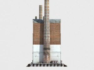 abandoned old factory low poly 3D Model