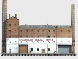 abandoned old factory low poly 3D Modell