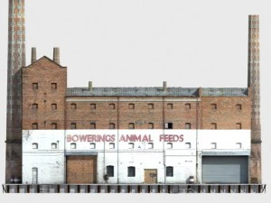abandoned old factory low poly 3D Model