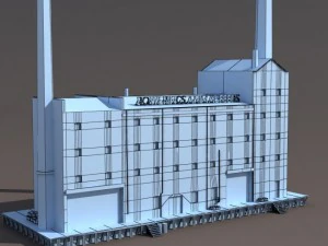 abandoned old factory low poly 3D Model