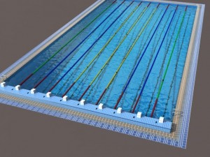 olympic swimming pool model 3D मॉडल