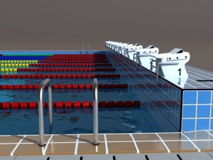 olympic swimming pool model 3D Model